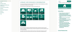 The page of Library and Research Information