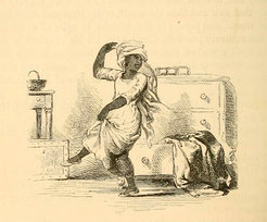 Figure 1. Topsy’s playful energy and joy only increased as white performers brought her to exuberant life on the stage and influenced how she was portrayed in illustrations such as this one by Hammat Billings.