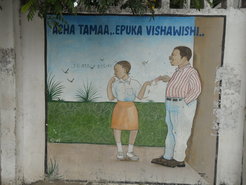 Figure 1. “Acha tamaa, epuka vishawishi” (Don‘t follow your lust, avoid temptations!). Mural in Dar es Salaam, Tanzania, 2014.