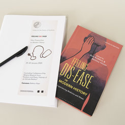 Conference folder and book cover Feeling dis-ease